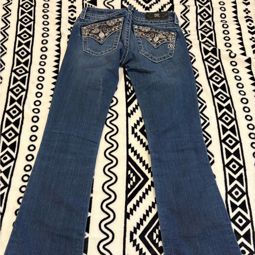 Miss Me Blue Flare Wide Leg Jeans